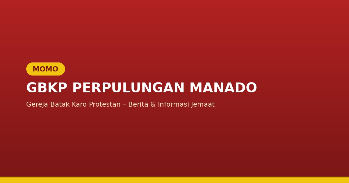 PJJ Sektor Manado Sabtu 5 September 2026